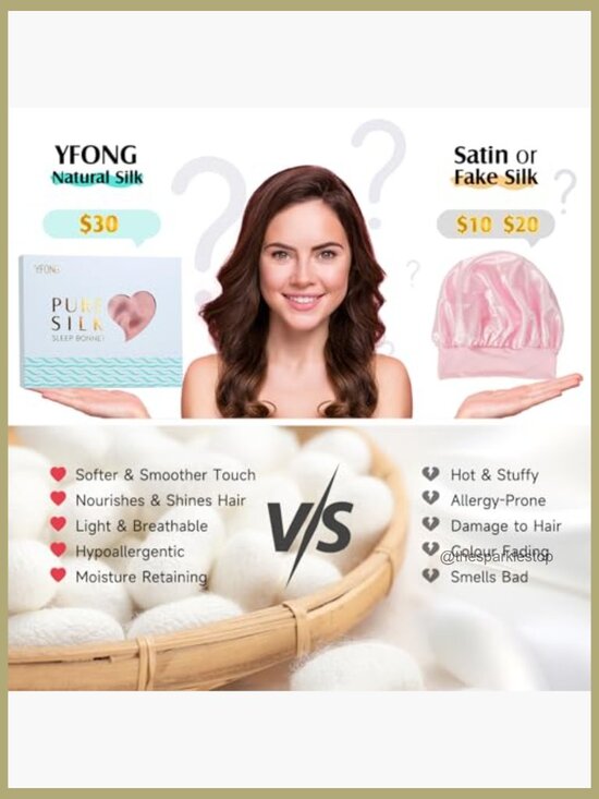 100% 22 Momme Mulberry Silk Bonnet for Sleeping Women Large Double Layer Hair main image 5